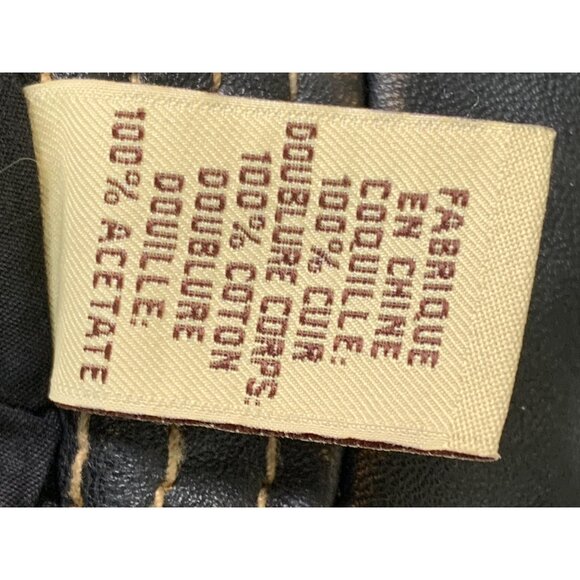 Tommy Bahama Mens Black Leather Jacket Small S Full Zip EUC RFF10661 - Picture 12 of 12